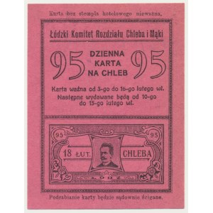 Łódź, bread food card 1917 - 95 - disposable -.