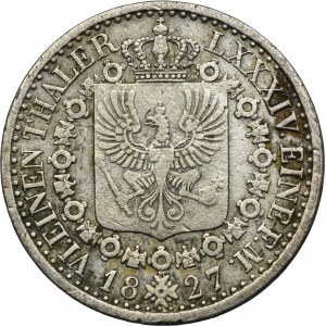 Germany, Kingdom of Prussia, Friedrich Wilhelm III, 1/6 Thaler Berlin 1827 A