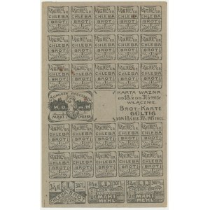 Varšava, potravinový lístok na chlieb a múku 1915 - 1 - RARE