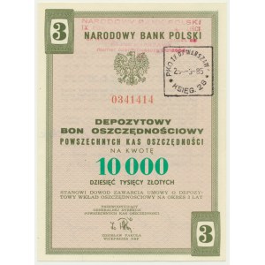 3-ročný vkladový sporiaci dlhopis PKO, 10 000 PLN