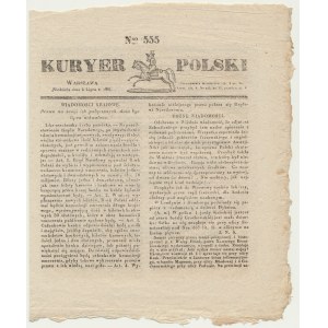 Kuryer Polski, č. 555 z 3. července 1831.