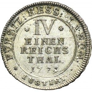 Germany, Landgraviate of Hessen-Kassel, Friedrich II, 1/4 Thaler 1771 FU