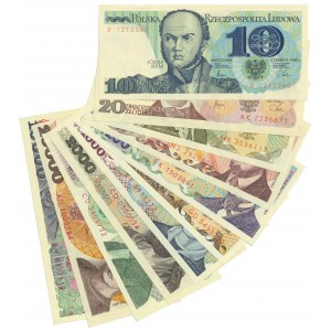 Zestaw, 10-20.000 złotych 1982-89 (11 szt.)