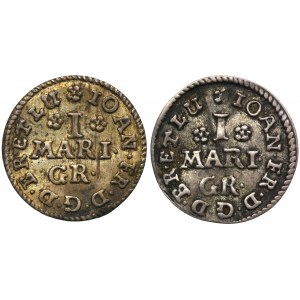 Set, Germany, Braunschweig-Lüneburg-Calenberg, Johann Friedrich, 1 Marienchroschen (2 pcs.)