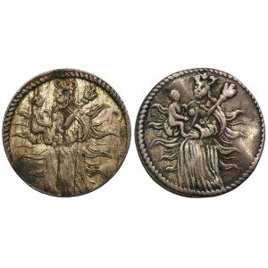 Set, Germany, Braunschweig-Lüneburg-Calenberg, Johann Friedrich, 1 Marienchroschen (2 pcs.)