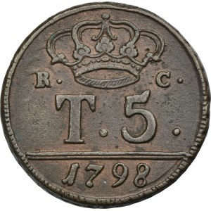 Italien, Königreich Neapel, Ferdinand IV., 5 Tornesi 1798 P