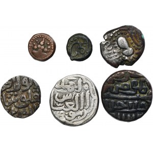 Sada, India, zmiešané mince (6 kusov)