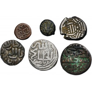 Sada, India, zmiešané mince (6 kusov)