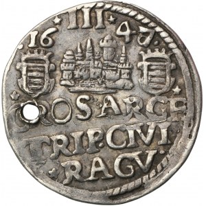 Ragusa (Dubrovnik), St Blaise, Artiluk (trojak) Mimica 1647 - Vzácné, přerušované datem