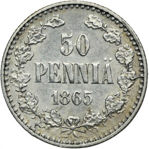 Finland, Autonomia, Alexander II, 50 Penniä Helsinki 1865 S