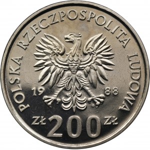 PRÓBA NIKIEL, 200 złotych 1988 - XIV Mistrzostwa Świata w Piłce Nożnej