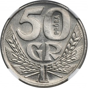 Vzorek niklu, 50 haléřů 1958 - NGC MS63