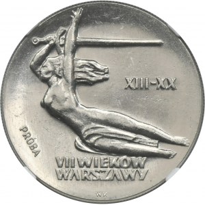 PRÓBA NIKIEL, 10 złotych 1965 VII Wieków Warszawy - NGC MS63