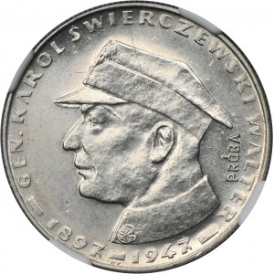 PRÓBA NIKIEL, 10 złotych 1967 Karol Świerczewski - NGC MS64