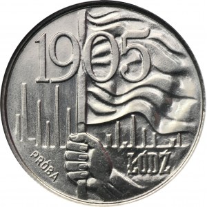 PRÓBA NIKIEL, 20 złotych 1980 Łódź 1905 - GCN MS64