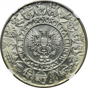 100 zlotých 1966 Mieszko i Dąbrówka - NGC MS67