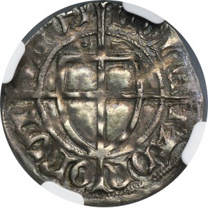 Teutonic Order, Paul von Rusdorf, Schilling with long cross undated - NGC AU55