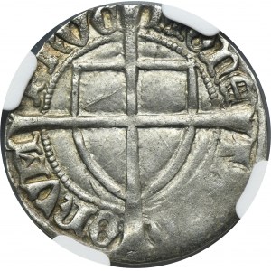 Teutonic Order, Michael I Küchmeister von Sternberg, Schilling with long cross undated - NGC MS62