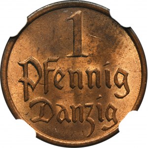 Free City of Danzig, 1 pfennig 1937 - NGC MS65 RB