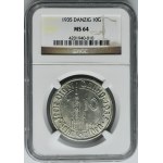 Free City of Danzig, 10 gulden 1935 Town Hall - NGC MS64 - BEAUTIFUL