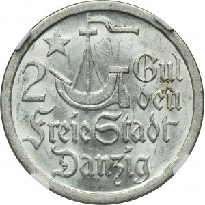 Freie Stadt Danzig, 2 guldenů 1923 - NGC MS63