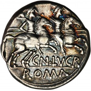 Roman Republic, Cn. Lucretius Trio, Denarius Rome