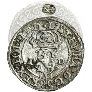 Stefan Batory, Shelag Olkusz 1586 ID NH - Vzácné, iniciály NH nad korunou