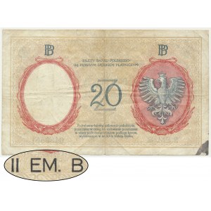 20 zlatých 1924 - II EM.B - VELMI ZRADKÁ VARIANTA