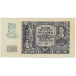 20 złotych 1940 - destrukt -