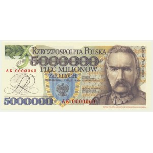 5 million zloty 1995 - AK 0000060 -.
