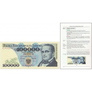 100.000 złotych 1990 - A - ILUSTROWANY w kat. Czesława Miłczaka