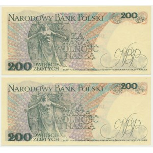 200 PLN 1988 - EB (2 pieces).