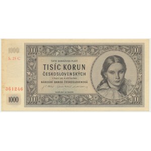 Československo, 1 000 korun 1945 - MODEL -.