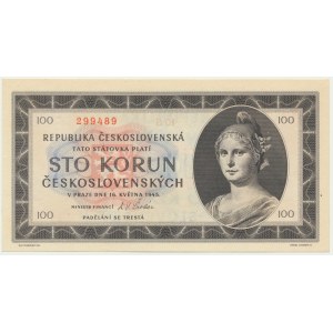 Czechoslovakia, 100 Korun 1945