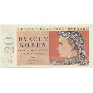 Czechoslovakia, 20 Korun 1949 - SPECIMEN -