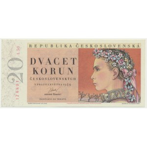 Czechoslovakia, 20 Korun 1949