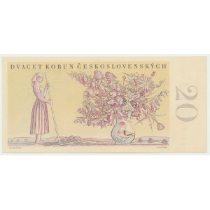 Czechoslovakia, 20 Korun 1949 - SPECIMEN -