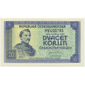 Československo, 20 korun (1945)