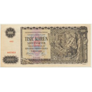 Slovensko, 1 000 korún 1940 - MODEL -.