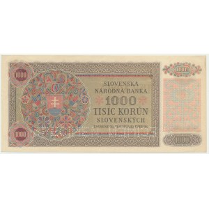 Slovensko, 1 000 korun 1940 - MODEL -.