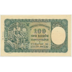 Slovensko, 100 korun 1940 - 2. emise - MODEL -.