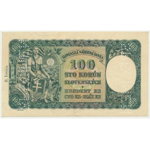 Slovensko, 100 korun 1940 - 2. emise - MODEL -.