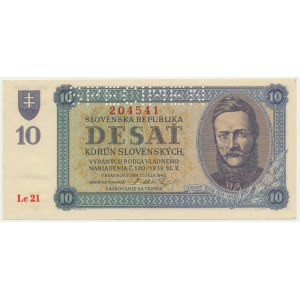 Slovensko, 10 korun 1943 - MODEL -.