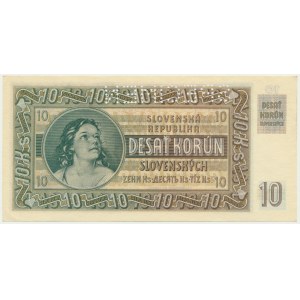 Słovakia, 10 Korun 1939 - SPECIMEN -