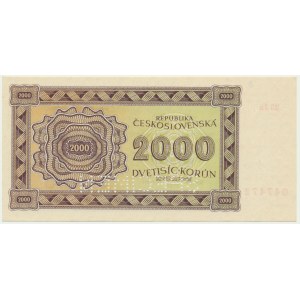 Czechoslovakia, 2.000 Korun 1945 - SPECIMEN