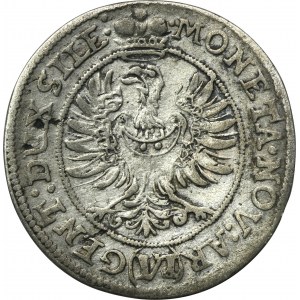 Silsia, Duchy of Liegnitz-Brieg-Wohlau, Louise von Anhalt-Dessau, 6 Kreuzer Brieg 1673 - RARE, error DUX instead of DUC