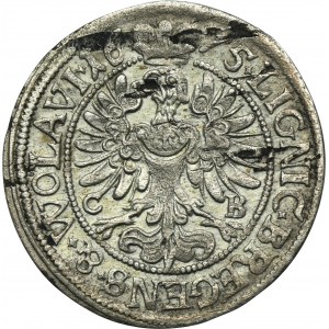 Slezsko, knížectví legnicko-brzesko-wołowskie, Jerzy Wilhelm, 3 Krajcary Brzeg 1675 CB - RARE