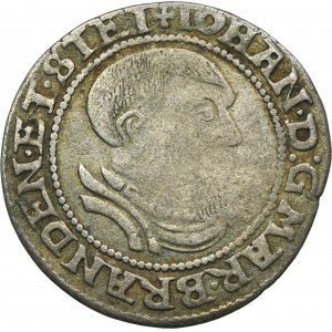 Slezsko, Krosenské knížectví, Jan Kostrzyn, Grosz Krosno 1544 - RARE