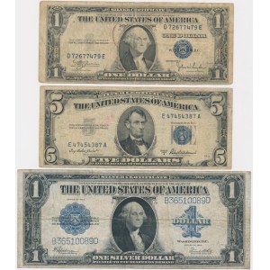 USA, set 1-5 Dollars 1923-53 (3 pcs.)