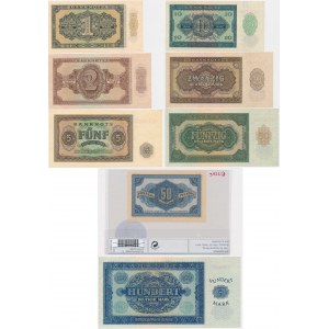 Germany, DDR, 50 Pfennig-100 Mark 1948 (8 pcs.)